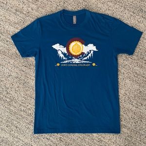 Odell Brewing blue T-shirt.